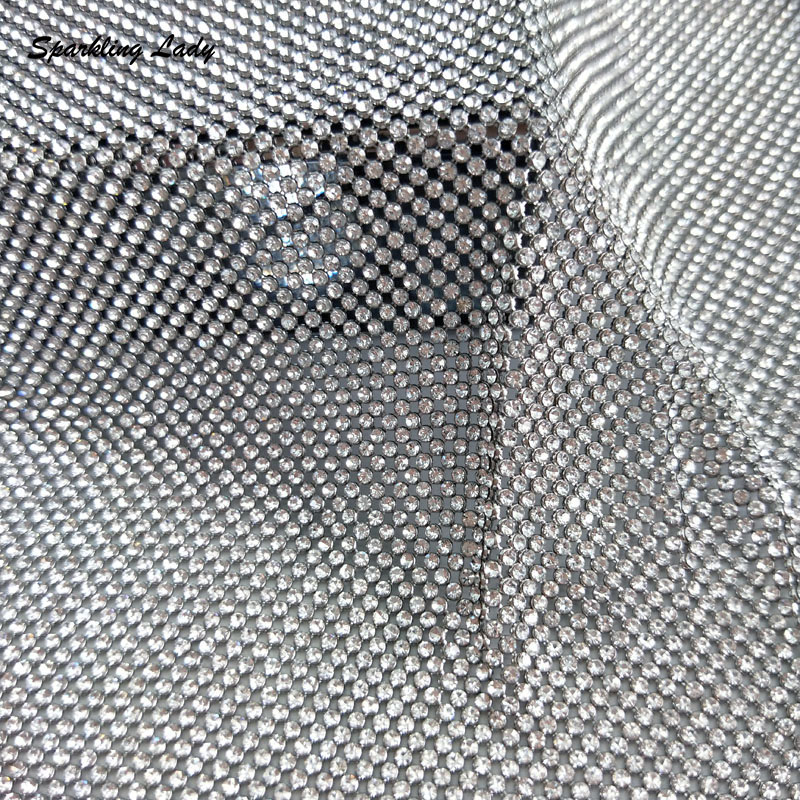2MM Silver Crystal Mesh Fabric - Crystal Mesh Fabric avis et prix