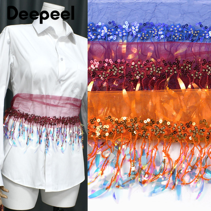 2/5/10Yards 15cm Sequins Bead  - Beaded Trim Fringe avis et prix