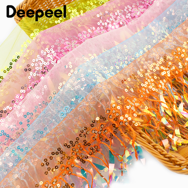 2/5/10Yards 15cm Sequins Bead  - Beaded Trim Fringe avis et prix