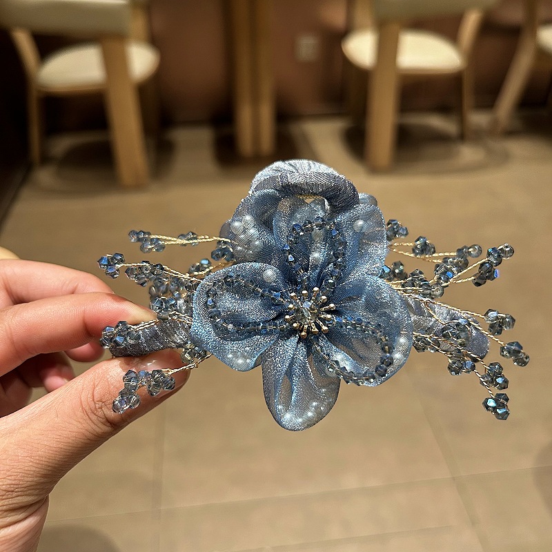 Elegant Korean Hair Accessorie - Crystal Mesh Fabric avis et prix
