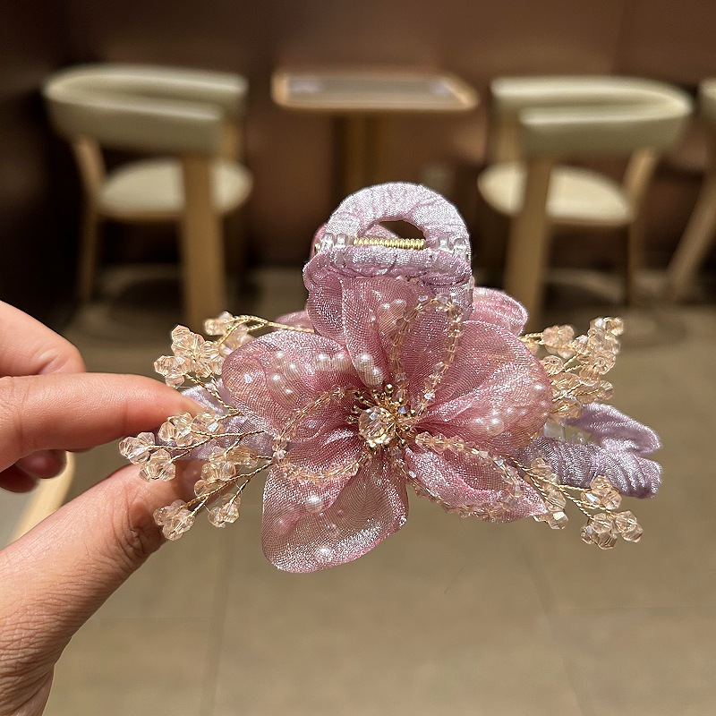 Elegant Korean Hair Accessorie - Crystal Mesh Fabric avis et prix