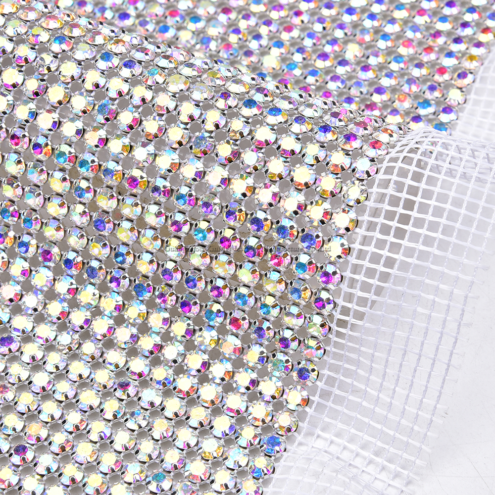 24 Rows Crystal AB Color Bling - Crystal Mesh Fabric avis et prix