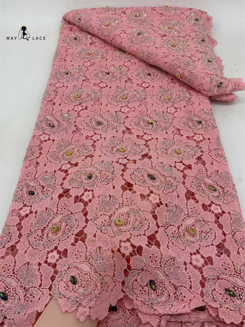 Latest Cord Guipure Lace Fabri - Crystal Mesh Fabric avis et prix