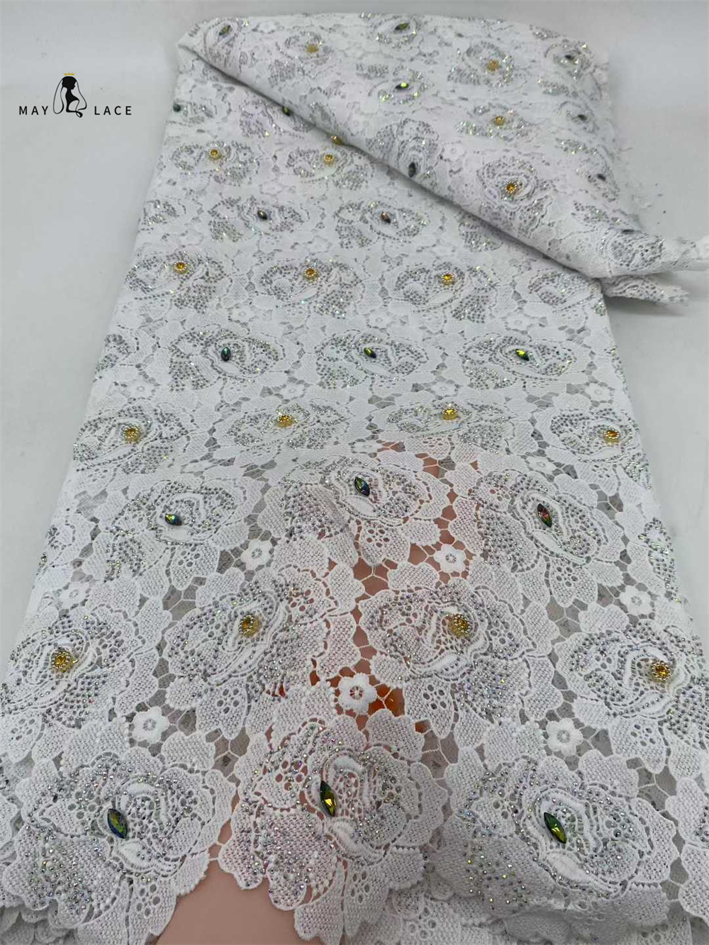 Latest Cord Guipure Lace Fabri - Crystal Mesh Fabric avis et prix