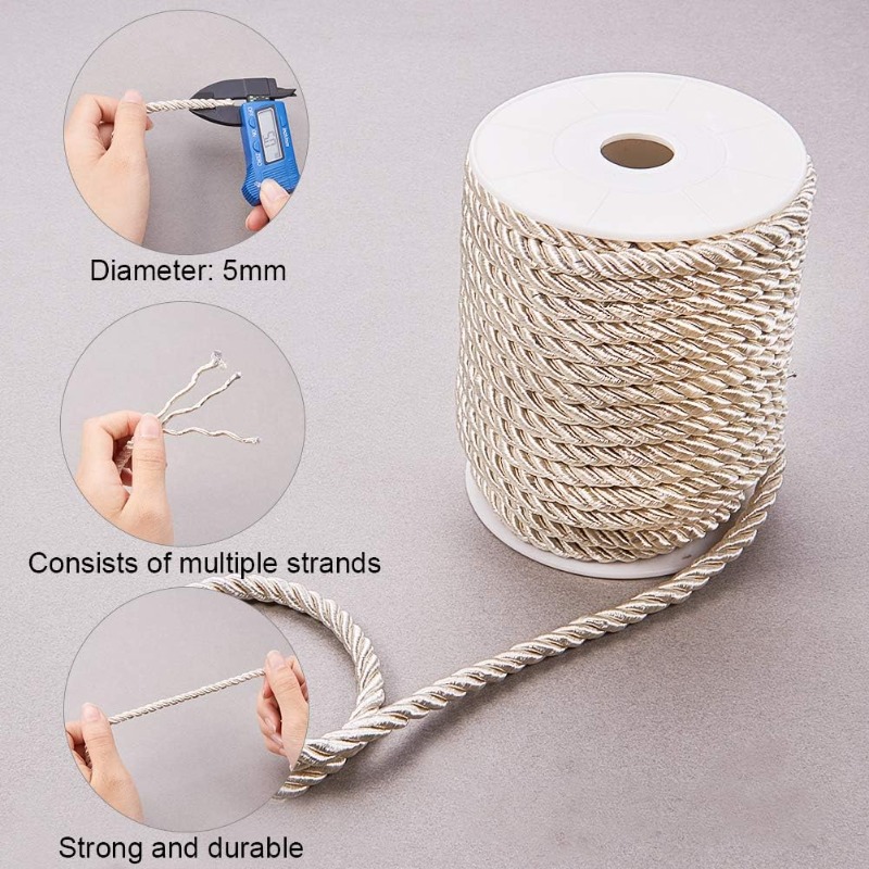 About 50 Feet Craft Nylon Rope - Cord Trim Twisted avis et prix